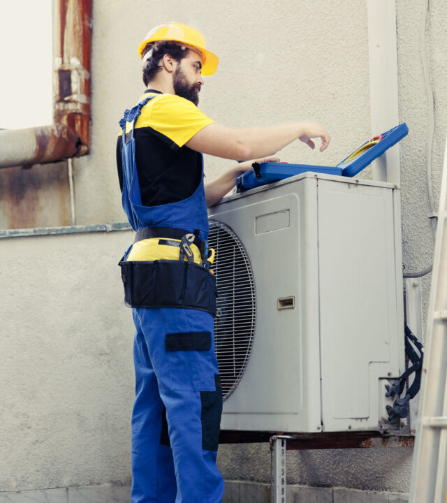 Repairman reconditioning hvac system LG AC Annual Maintenance Contracts – 3, 6 & 12 Months Plans